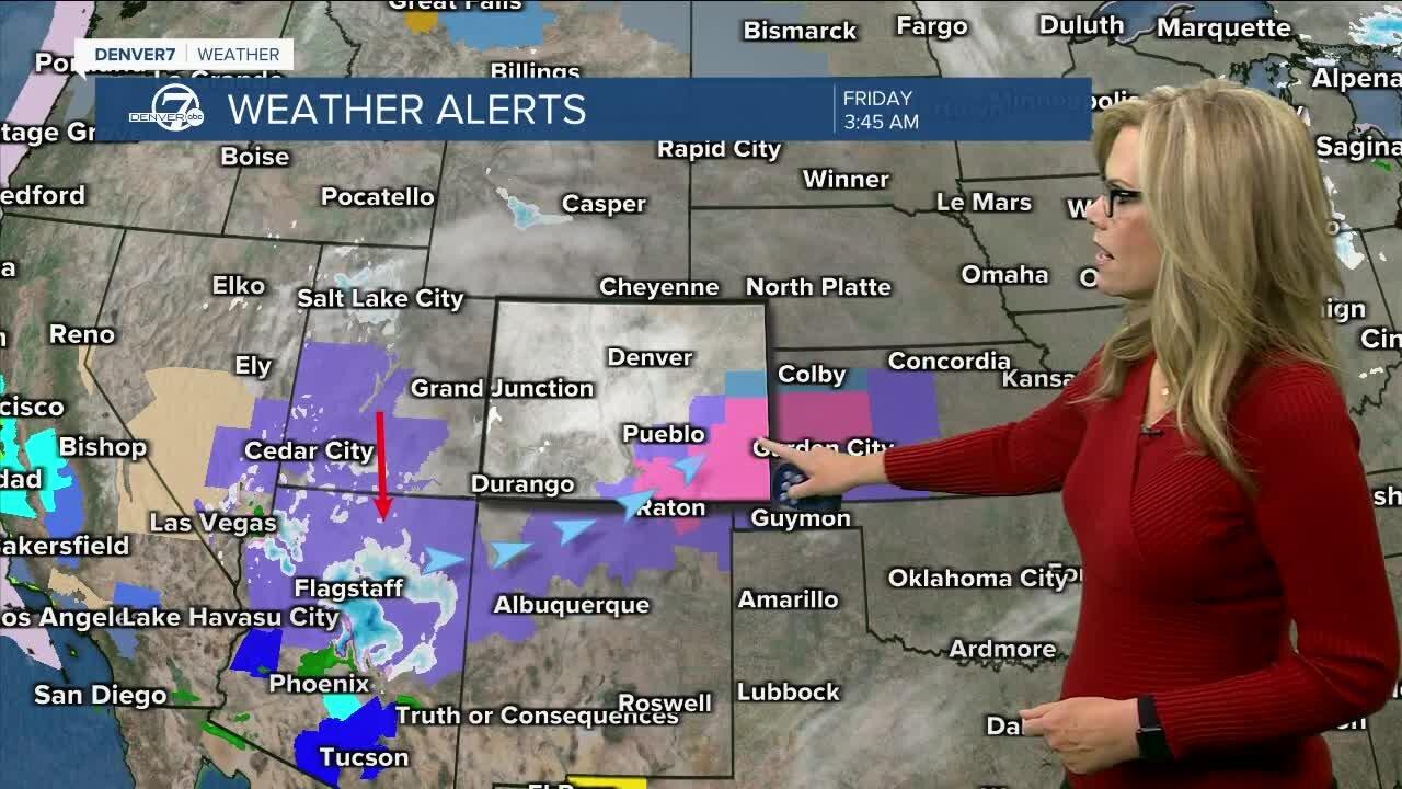 Cloudy and chilly for Denver with heavy snow for southeast Colorado