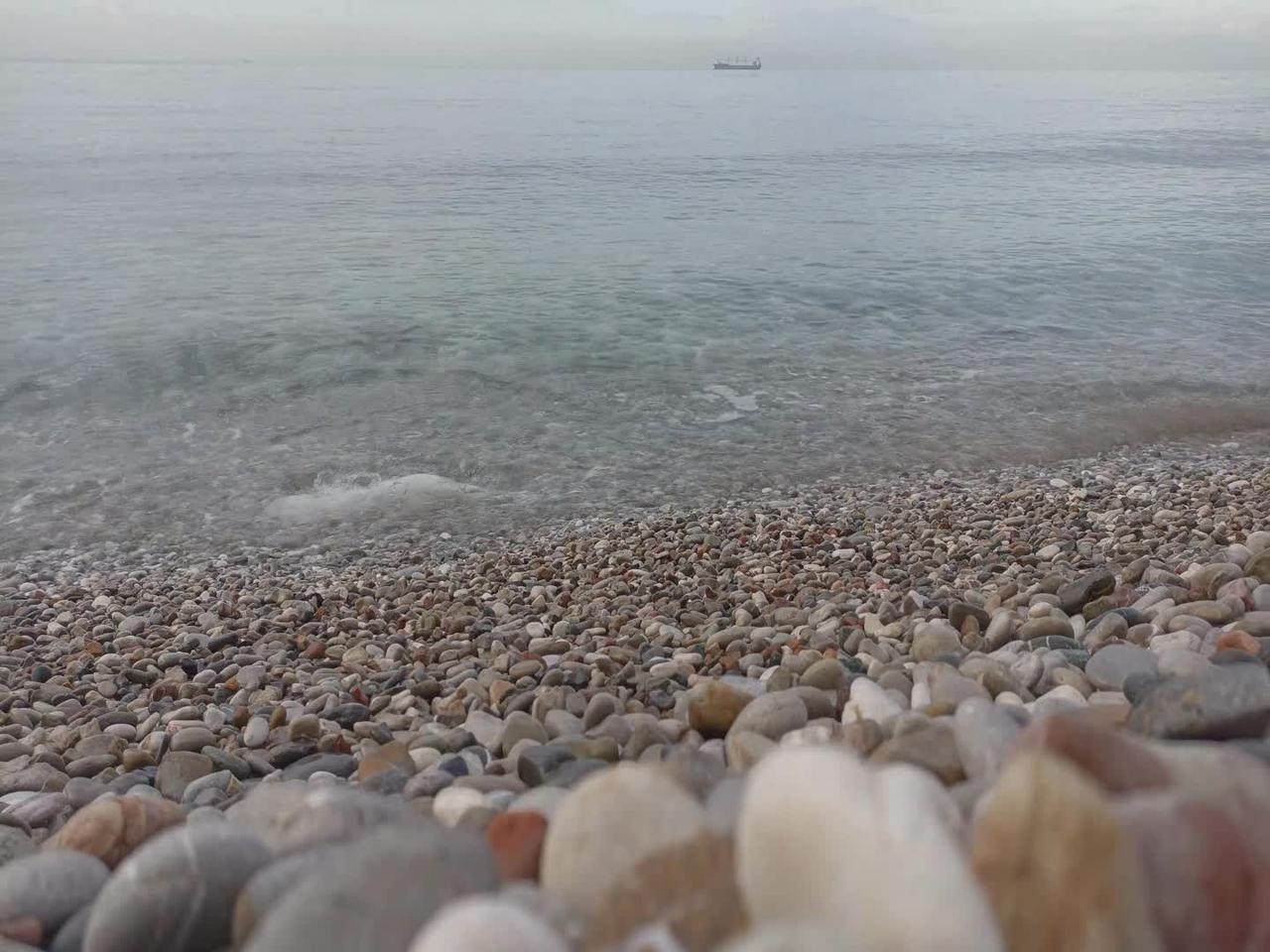 The sounds of the sea against the background of the sea. Adriatic sea