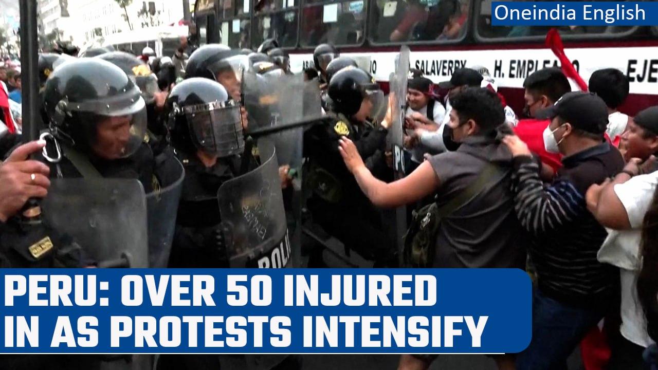 Peru: Protests for President Dina Boluarte’s resignation rise; over 50 injured | Oneindia News*News