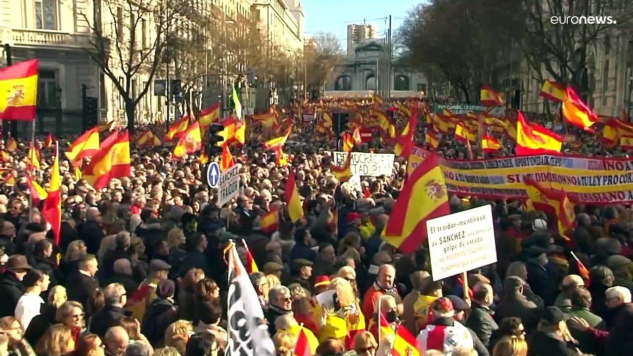Why right-wing protesters in Madrid are calling Spanish PM Pedro Sánchez a 'traitor'