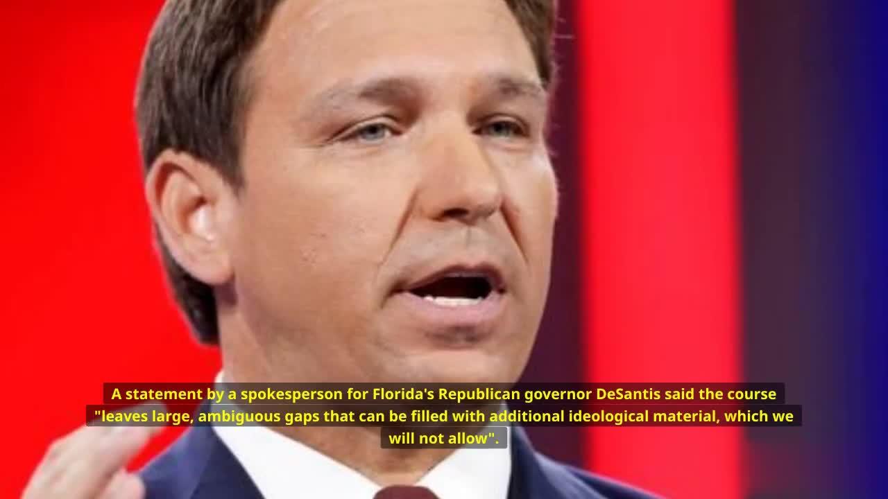 Ron DeSantis government bans new advanced African American history course