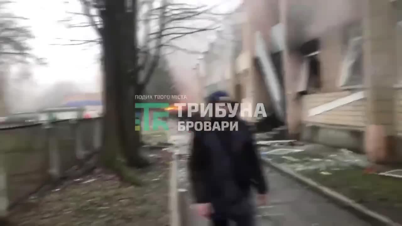 2023-01-18 BROVARY - Video preso immediatamente dopo la ccaduta dell'elicottero ucraino del ministro