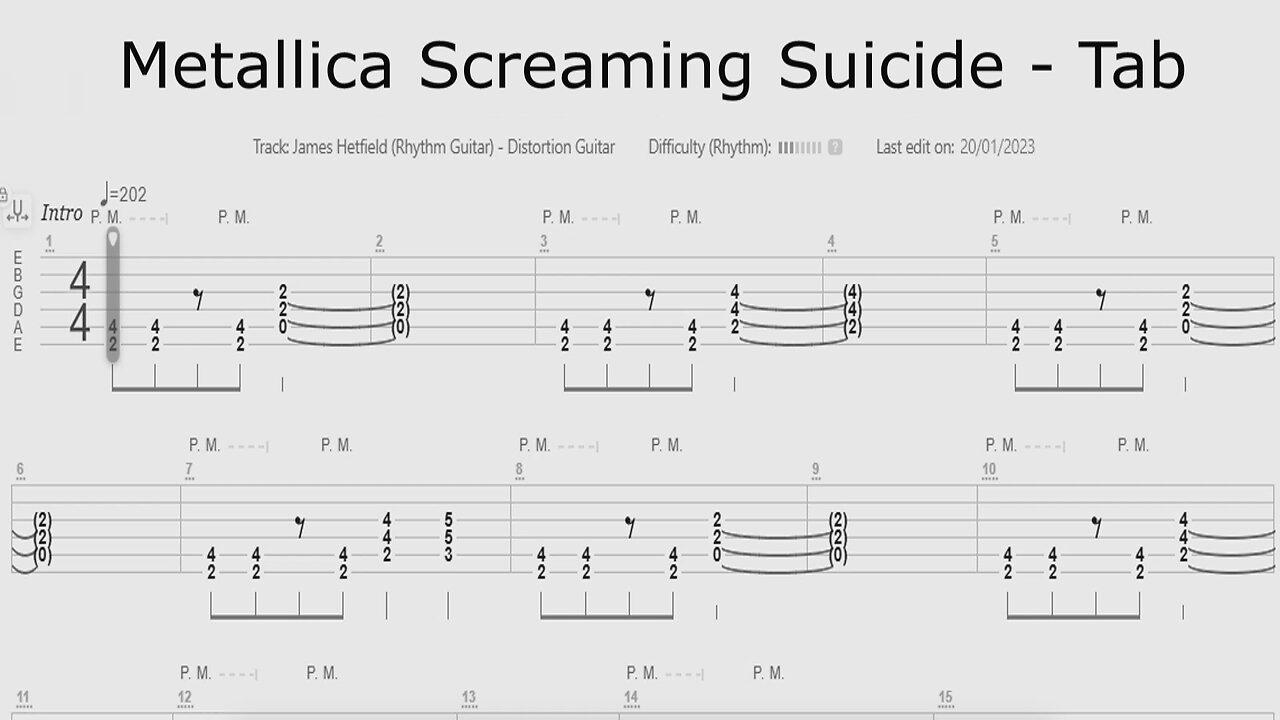 Metallica Screaming Suicide - Tab