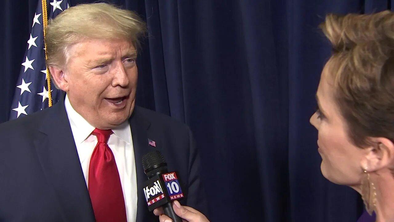 EXCLUSIVE: FOX 10's Kari Lake interviews President Donald Trump ahead of Phoenix rally
