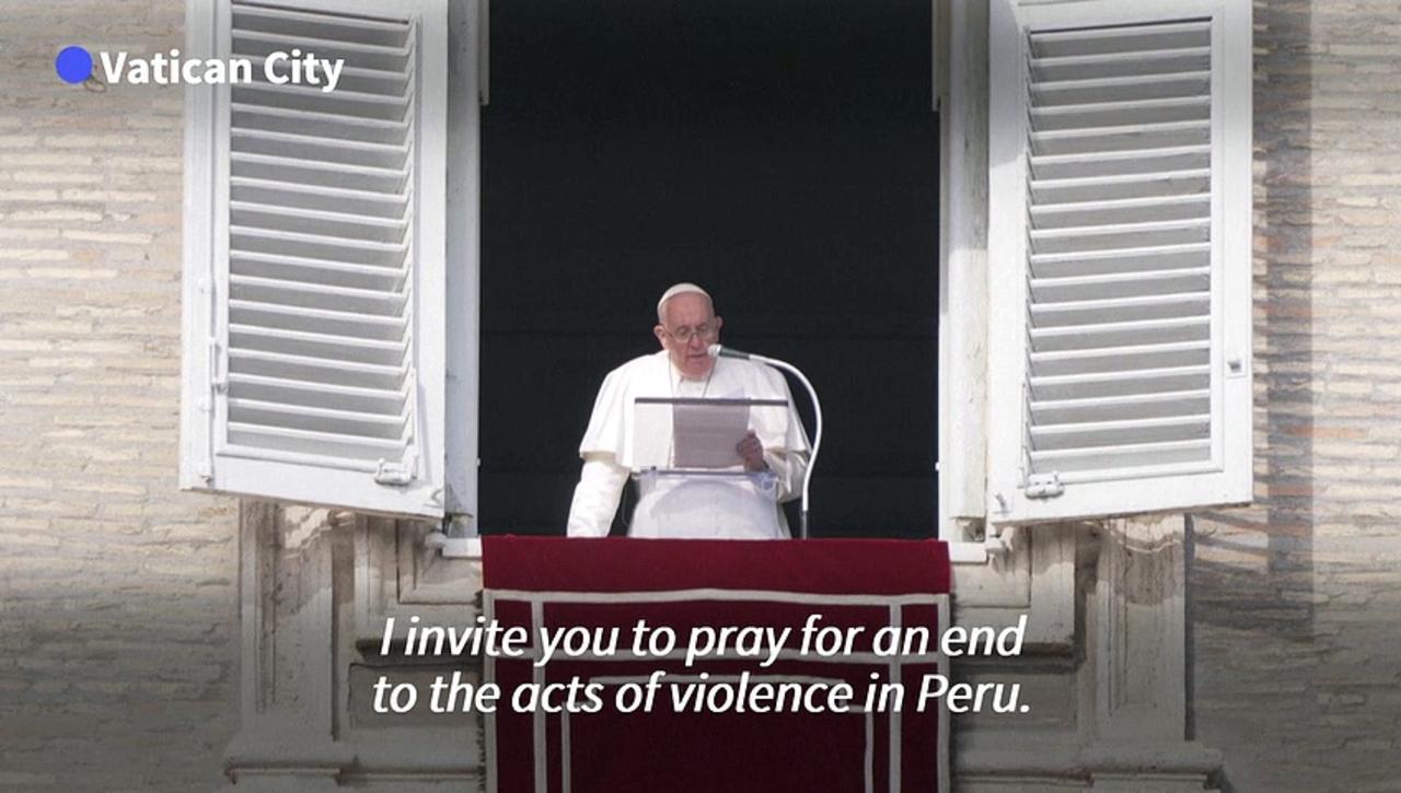 Pope Francis urges for a dialogue 'between brothers' and an end to violence in Peru