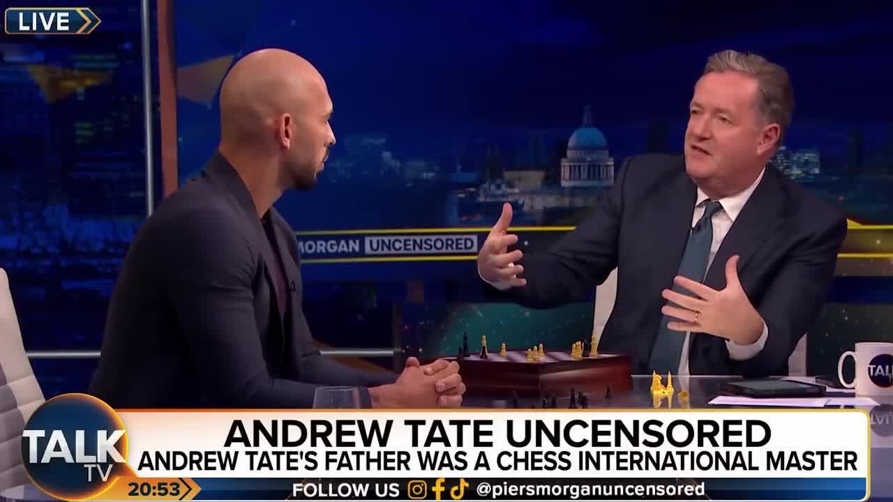 Andrew Tate VS Piers Full Chess Game One News Page VIDEO