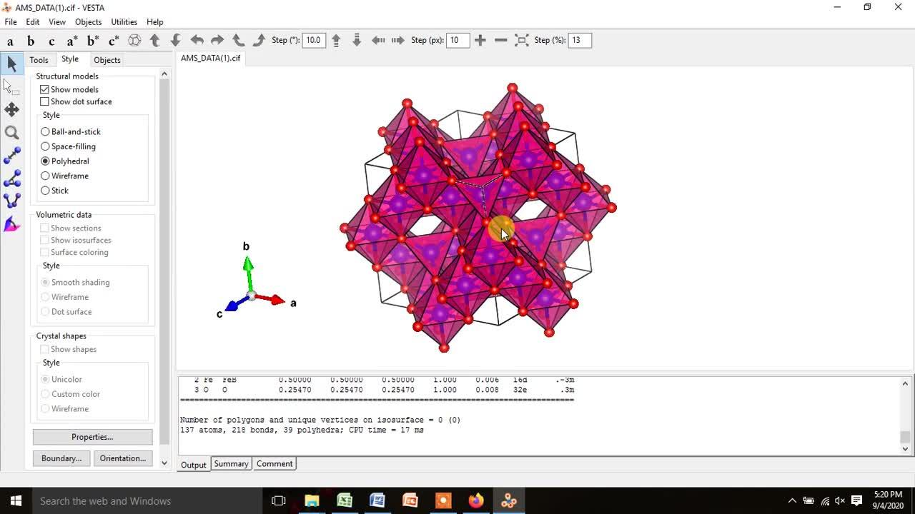 Basic Search of Crystal Structure via American Mineralogist Crystal Str Database & download CIF file