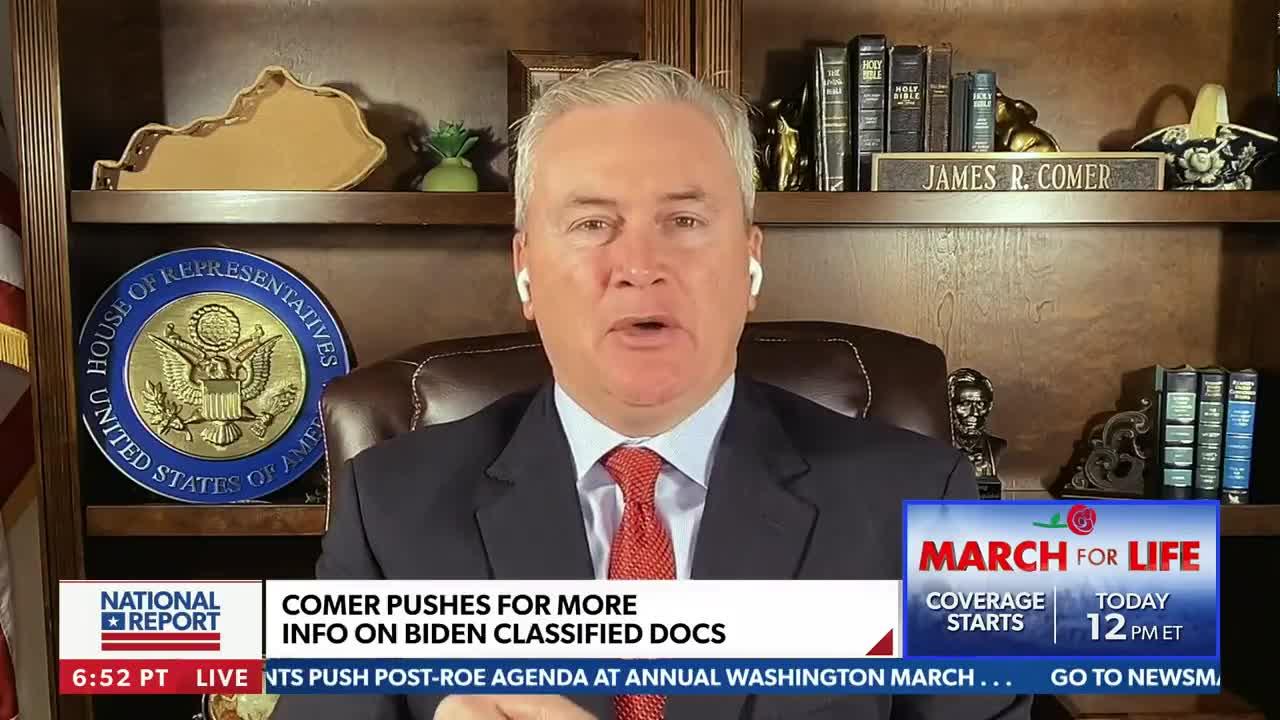 Rep. James Comer calls for more transparency from the Biden administration over Class docs