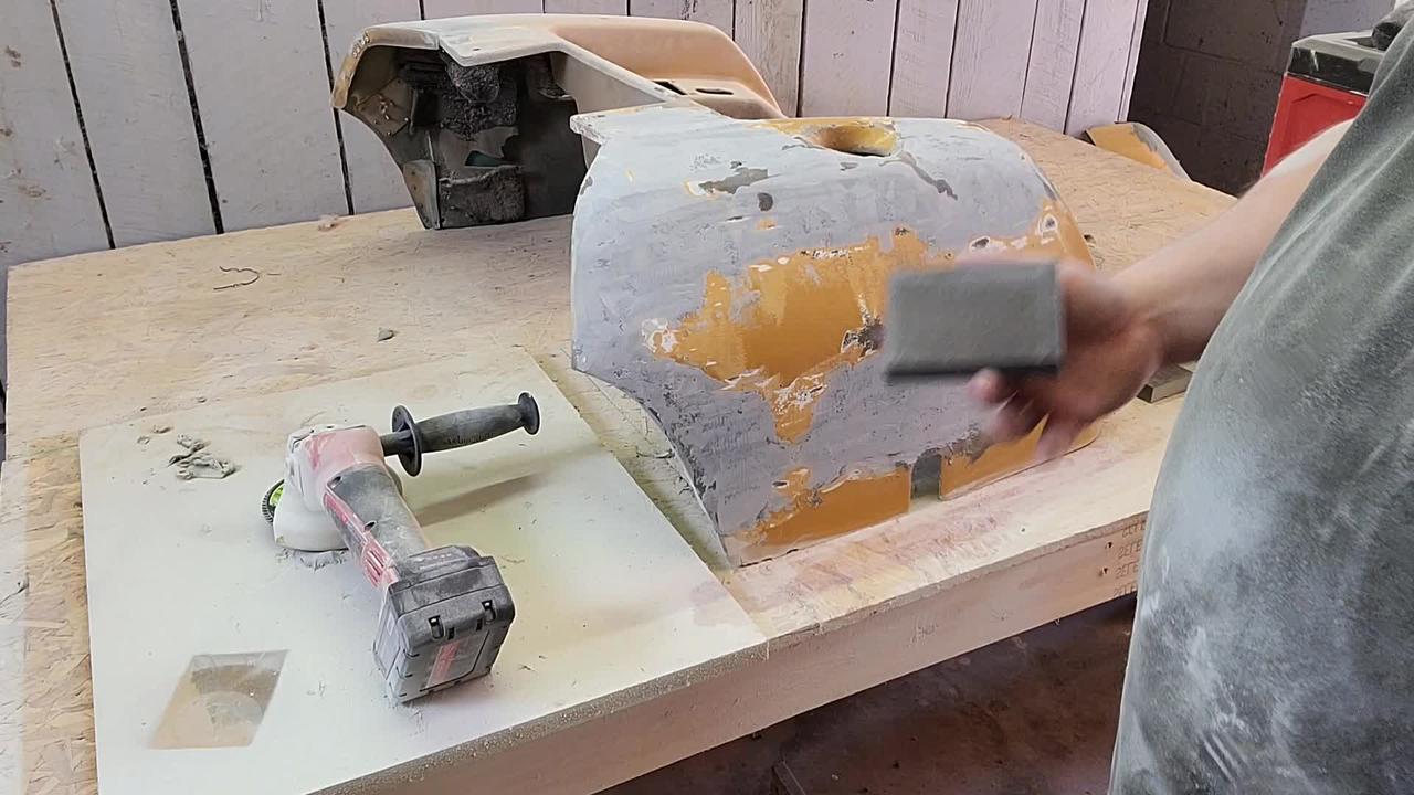 Fiberglass sanding and paint prep One News Page VIDEO