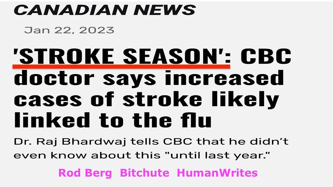 ROTHSCHILD BIG PHARMA MEDI-CULT FORCES CBC CANADIAN MEDIA TO REPORT NEWLY INVENTED "STROKE SEASON"!!