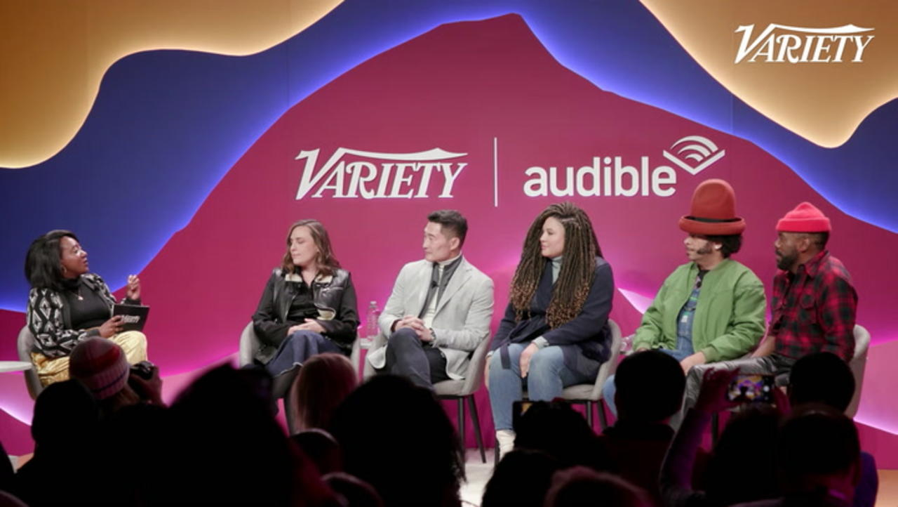 Sundance 2023 - Variety/Audible Cocktails and Conversations - Rachel Ghiazza, Daniel Dae Kim, Tracy Oliver, Boots Riley, Colman 