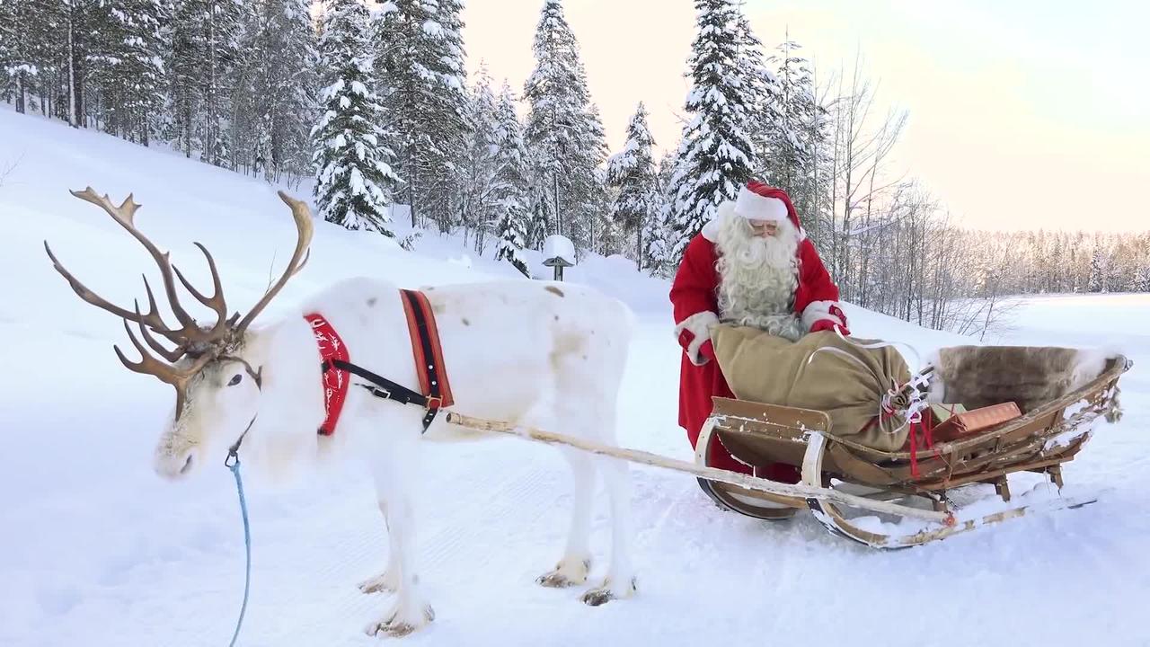 Reindeer Land of Santa Claus in Lapland Pello Finland Interview of Father Christmas Rovaniemi Xmas
