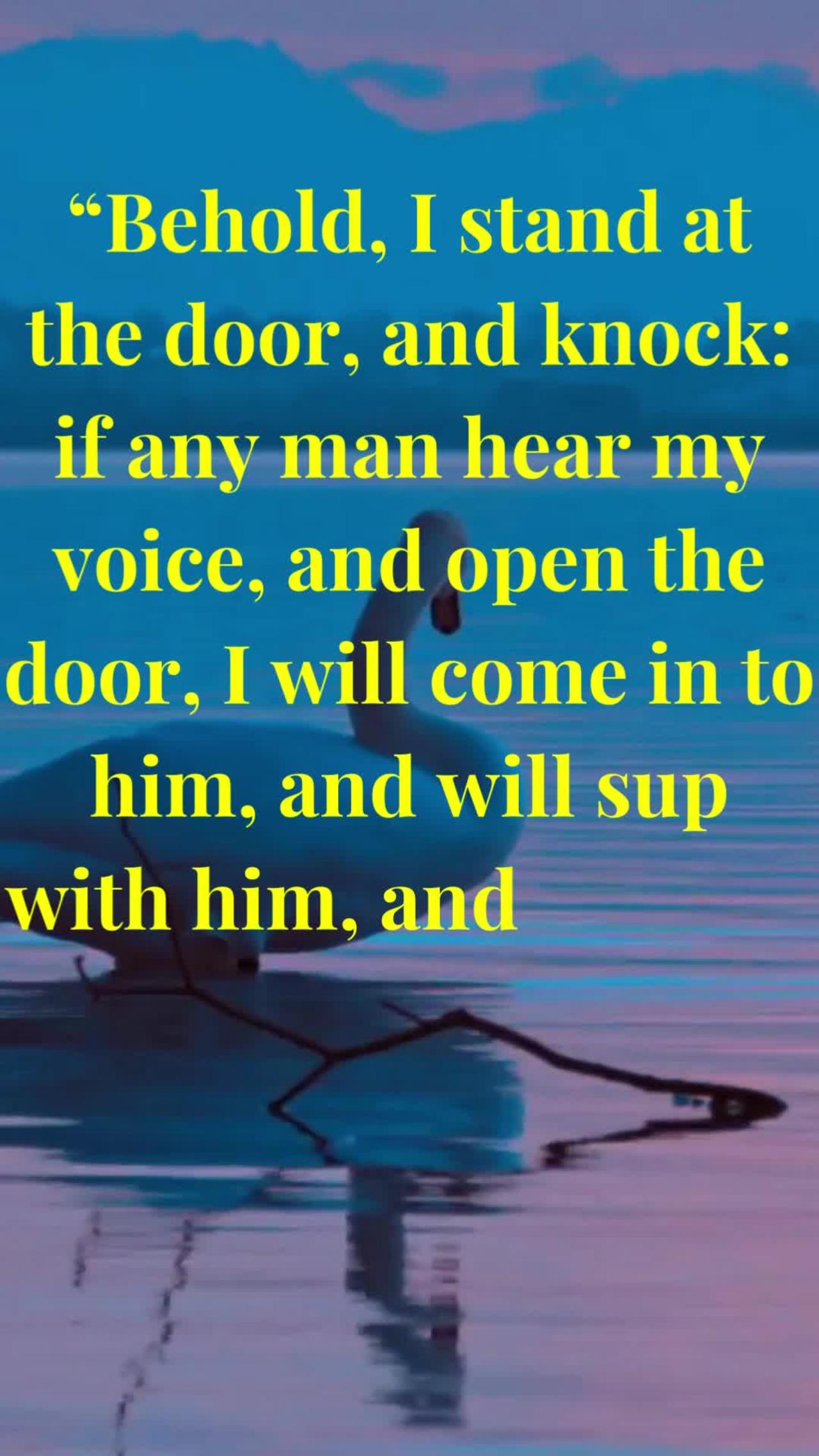 Behold, I stand at the door, and knock: if any - One News Page VIDEO