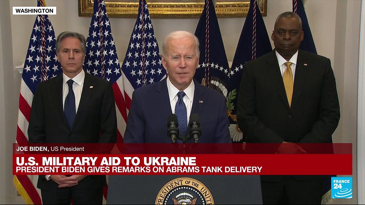 REPLAY: Biden says US tanks, Ukraine aid not 'offensive threat to Russia'
