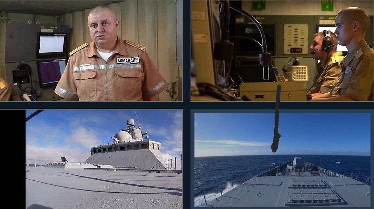 🇷🇺 🇺🇸 Frigate "Admiral Gorshkov" on Zirkon missile maneuvers