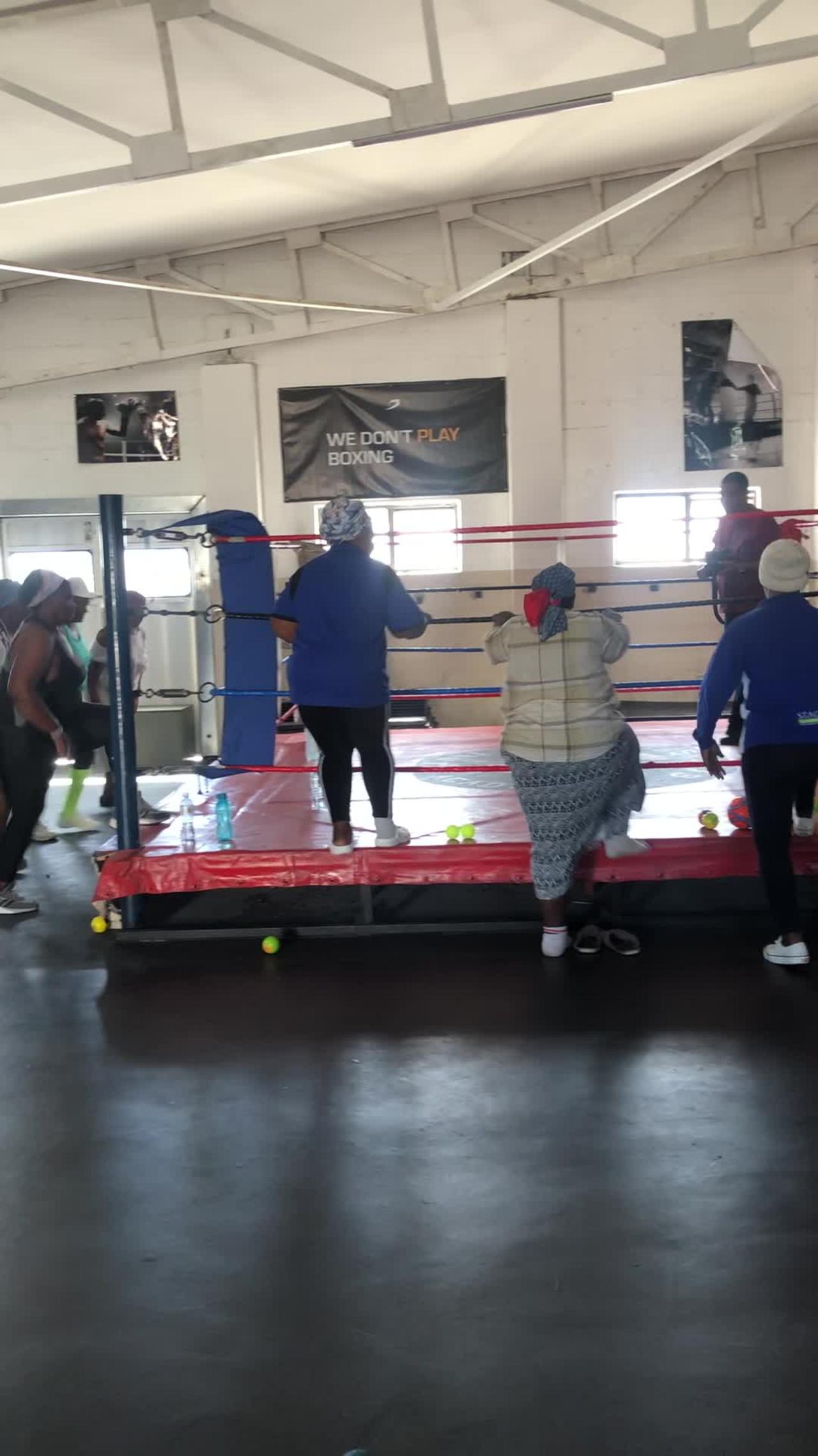 female pensioners join fitness group