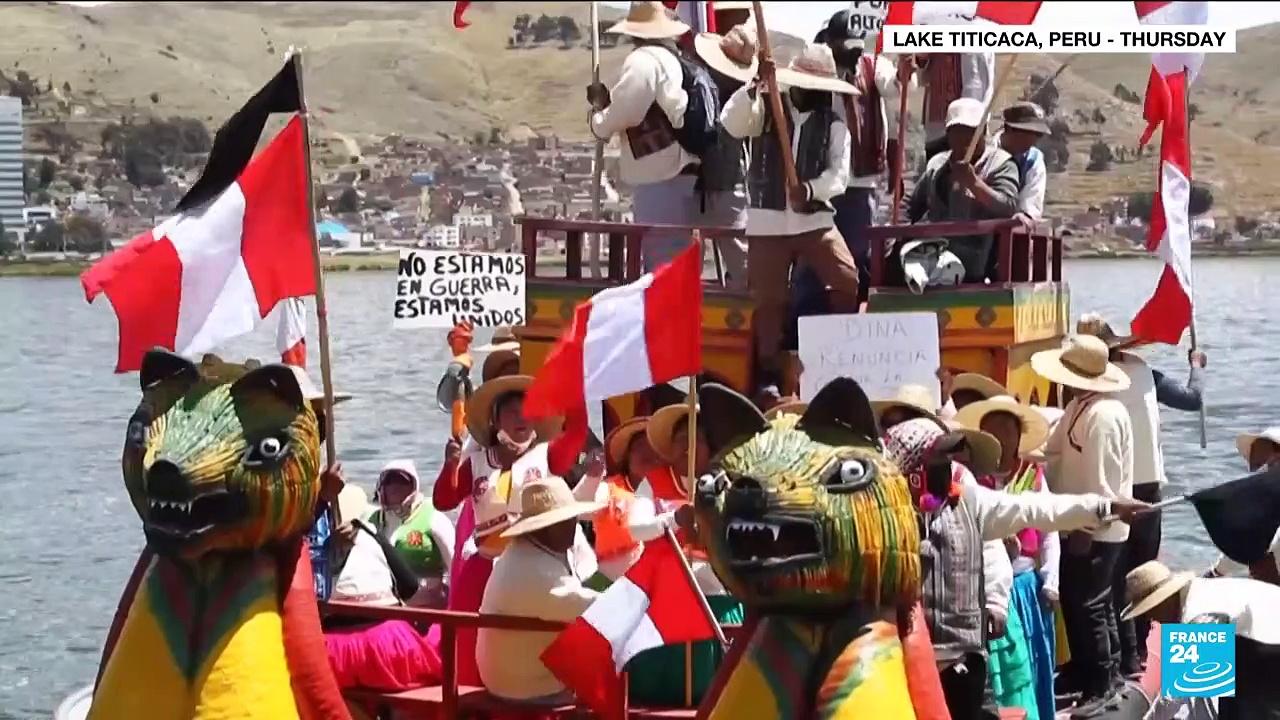 Peru's 'water people' protest on boats against government