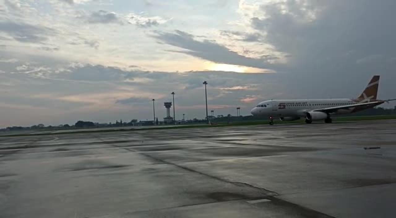 Board the Lion Air flight at Kualanamu Airport, Medan