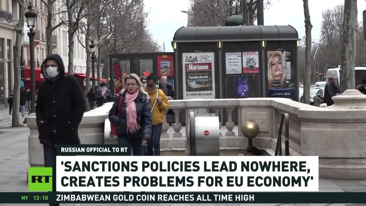 ‘Sanctions policies lead nowhere, create problems for European economy’ – Russian official to RT