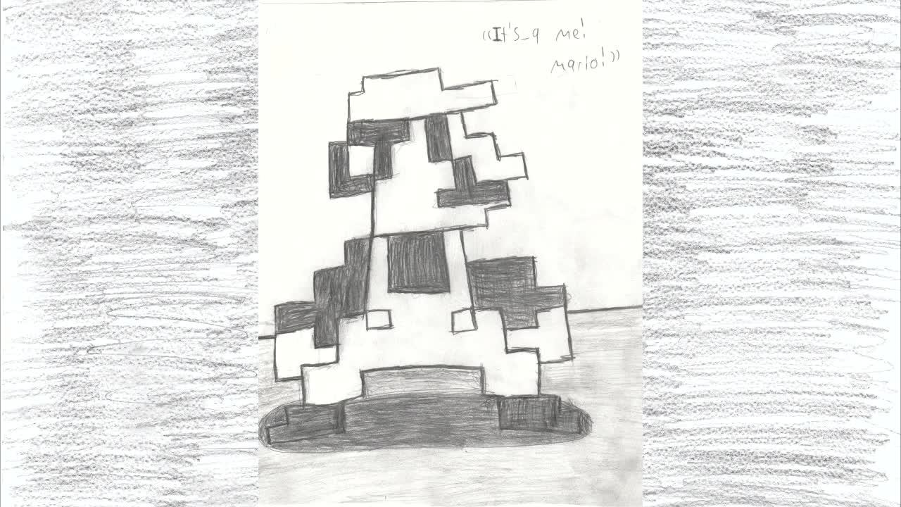 Drawing #5 8-Bit Mario
