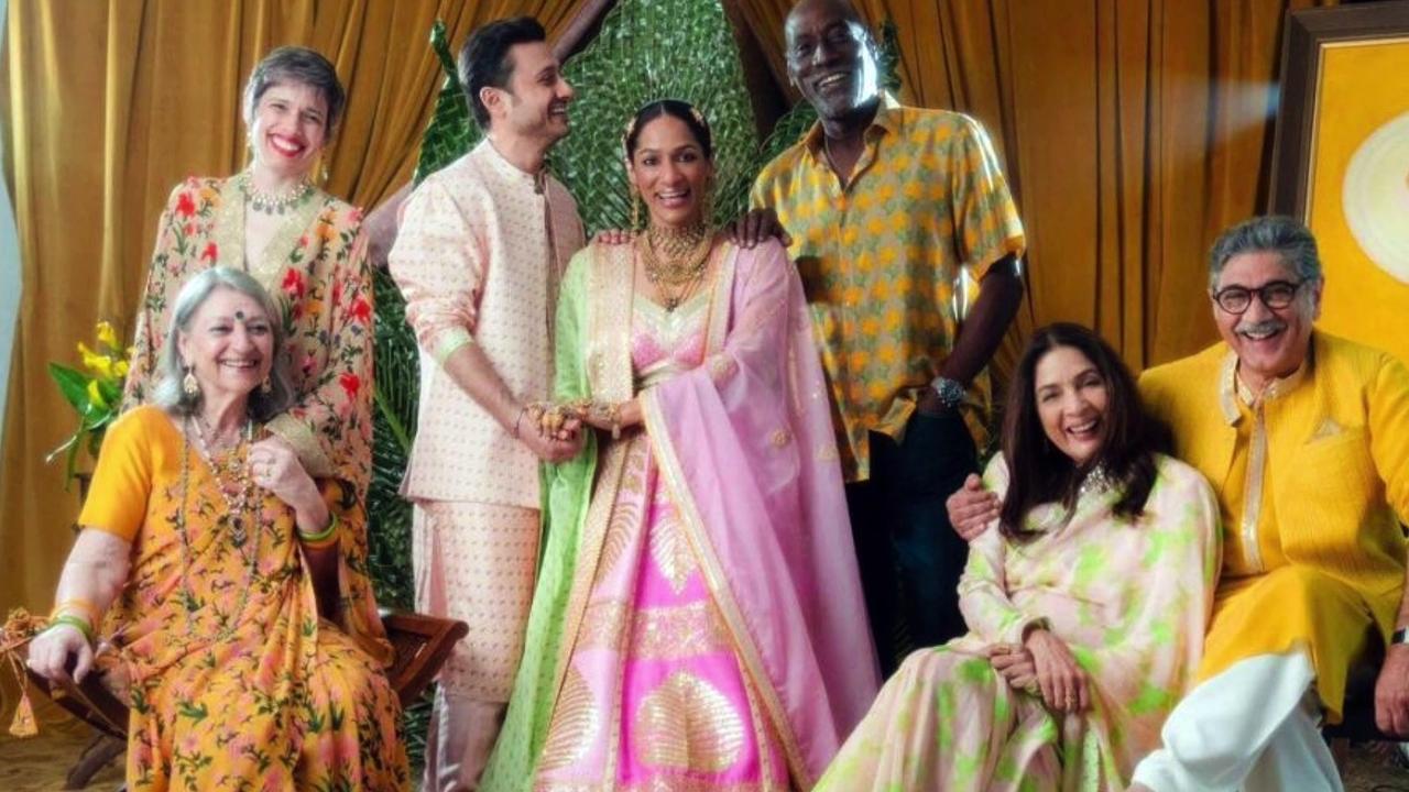 Neena Gupta, hubby Vivek Mehra, ex Viv Richards come together for Masaba's wedding