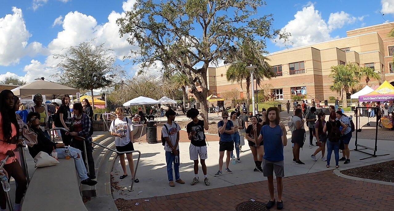 University of Central Florida: Speaking w/ The Humble, The Curious, Holy Spirit Uses a Catholic Hypocrite To Draw A Crowd (Wedne