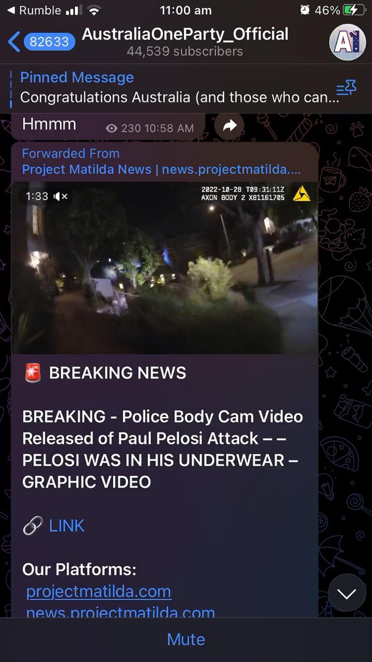 Breaking : attack on Paul Pelosi : police body camera relased :  28/01/2023