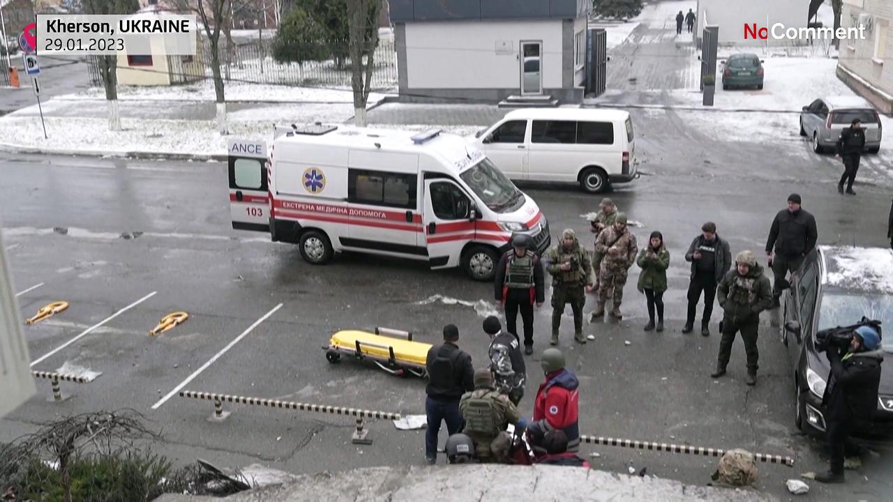 Watch: Russian strike hits Ukrainian city of Kherson, killing three people