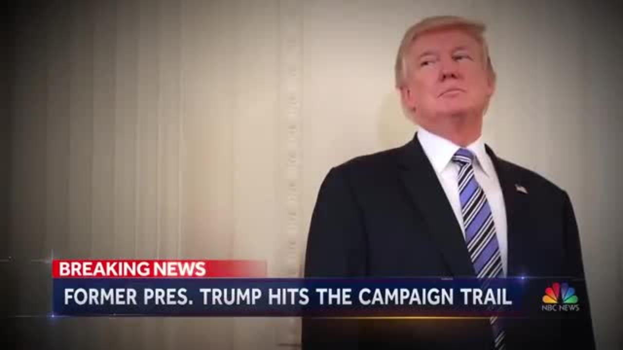 Former President Trump hits the campaign trail