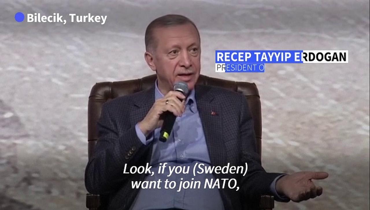 Turkey's President Erdogan says Finland may join NATO without Sweden