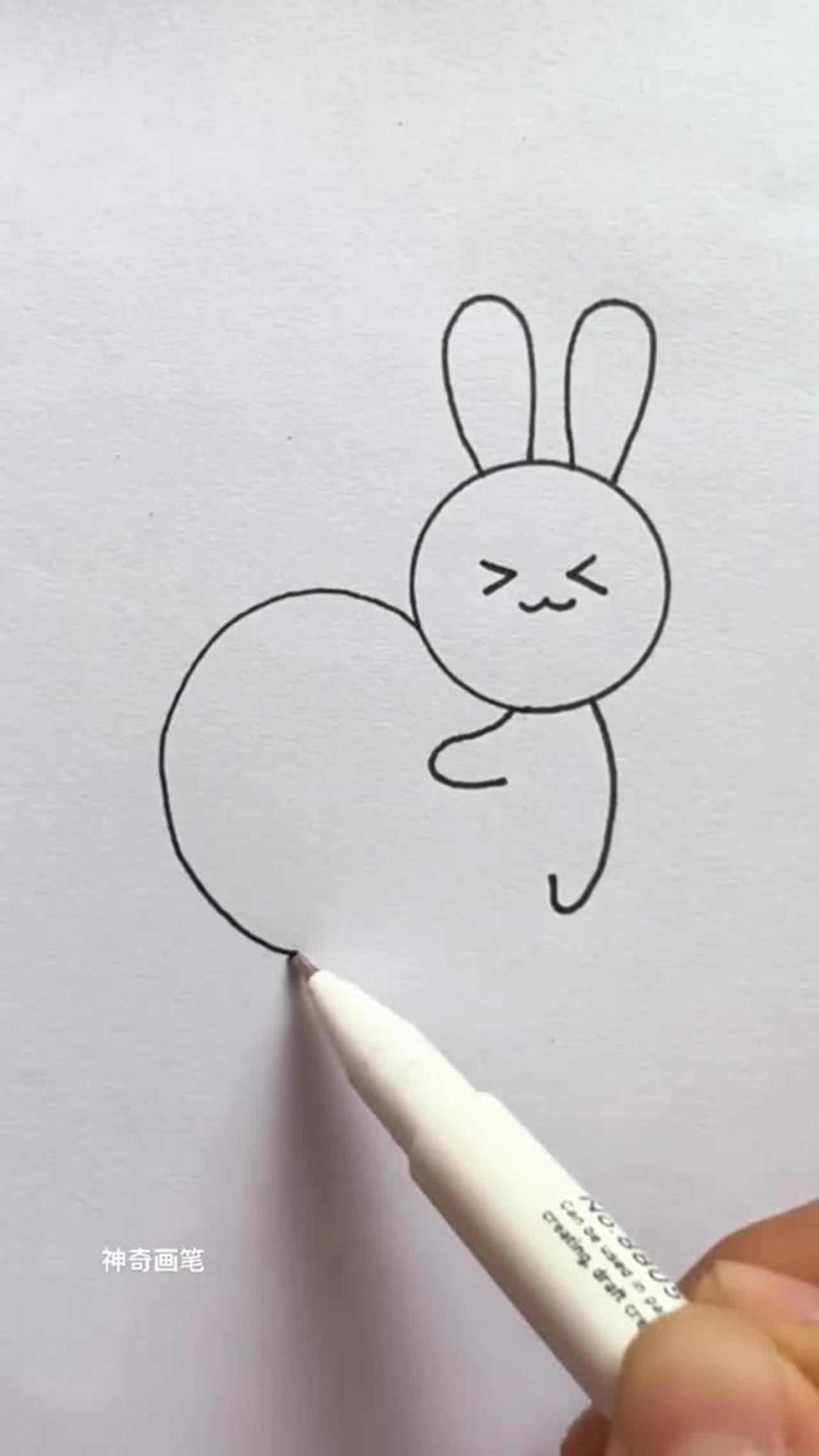 Mid-Autumn festival brief strokes, the lovely rabbit. Brief strokes # # - learn to draw. Mp4