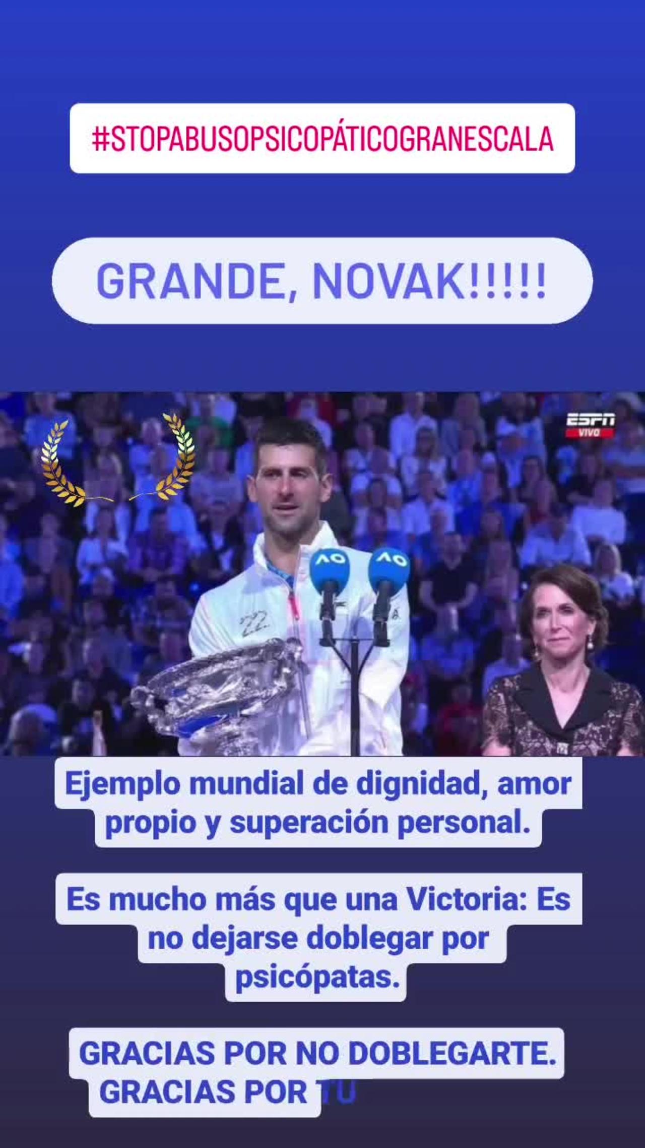 Djokovic: NUMERO 1 nuestro HEROE
