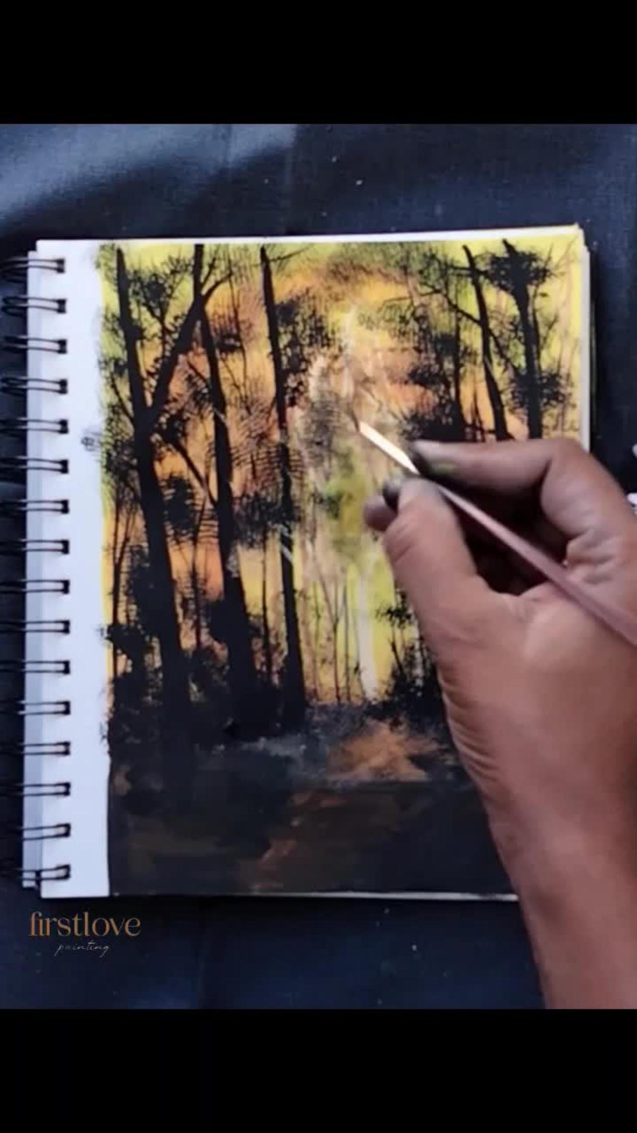easy forest painting for beginners One News Page VIDEO