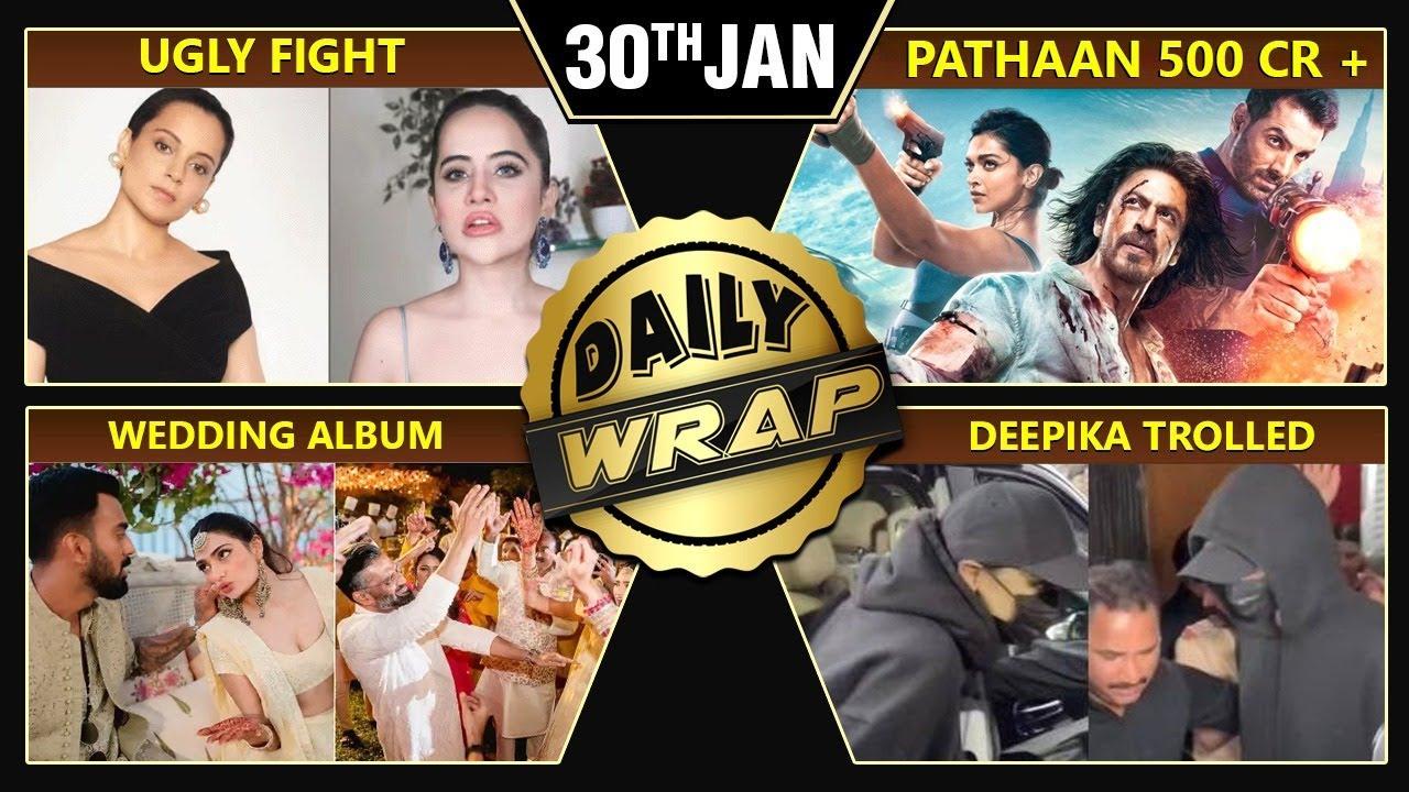 Pathaan Day 5 Collection, Kangana-Urfi Twitter War, Athiya-Kl Rahul Wedding Album | Top 10 News