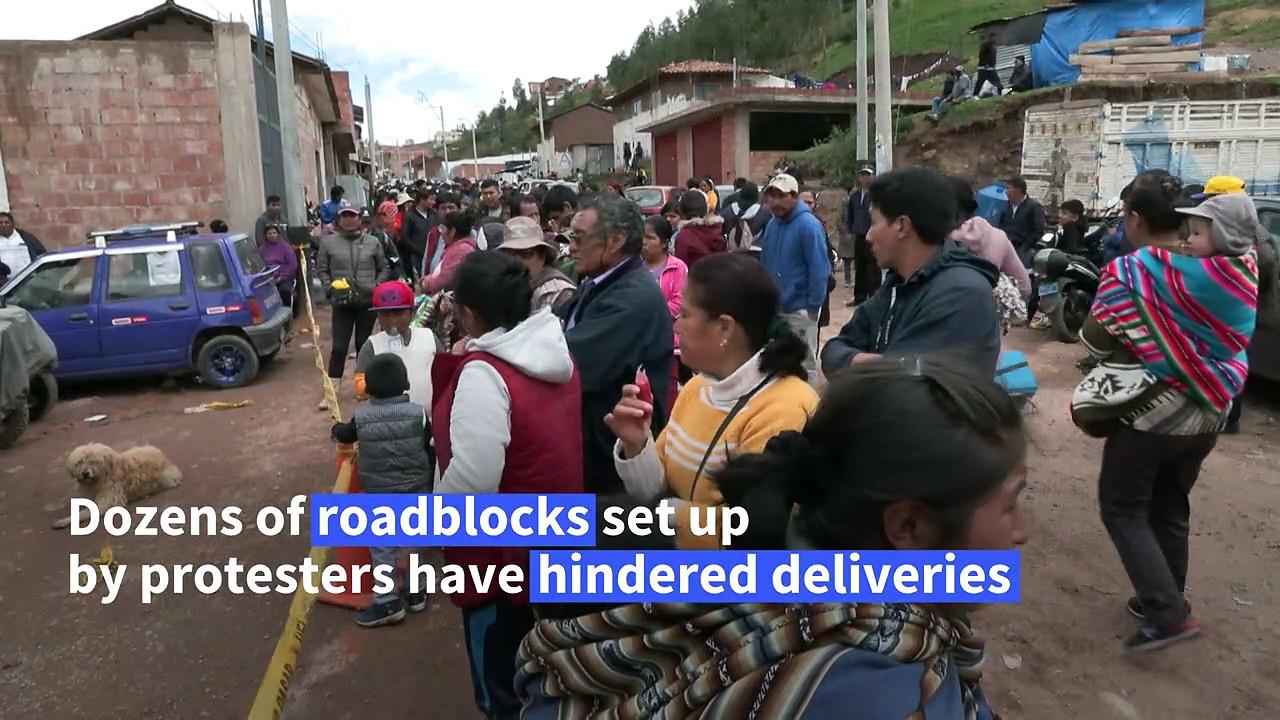 Peru residents form long lines for gas in face of fuel shortages
