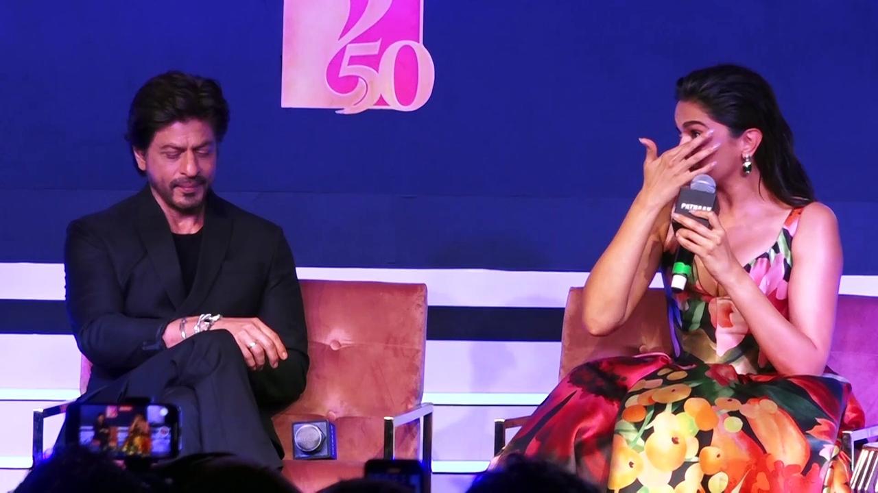 Deepika Padukone gets teary eyed at 'Pathaan' event