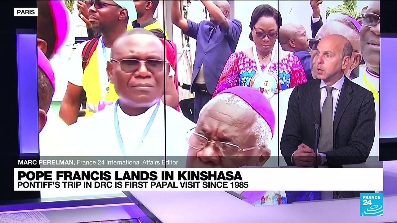 Pope arrives in Kinshasa on 'beautiful trip' to Africa, the first papal visit in DRC since 1985