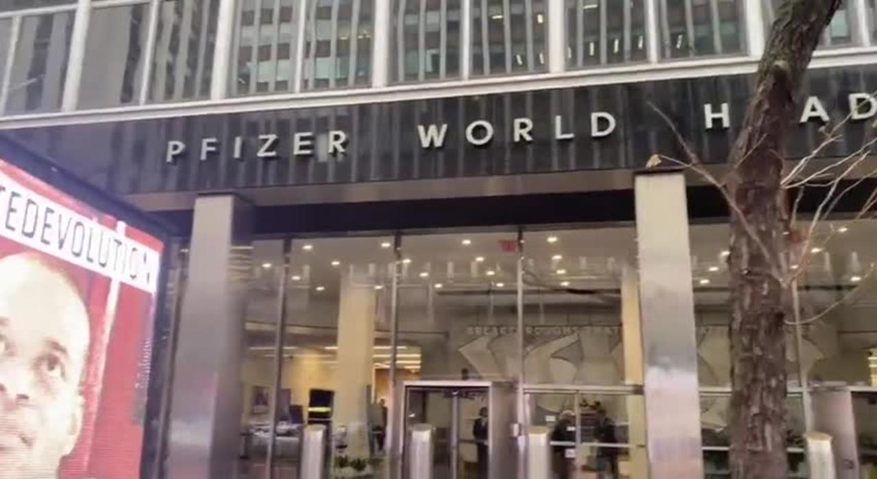 Project Veritas Rented an LED truck and Parked it outside of  Pfizer World Headquarters Today !