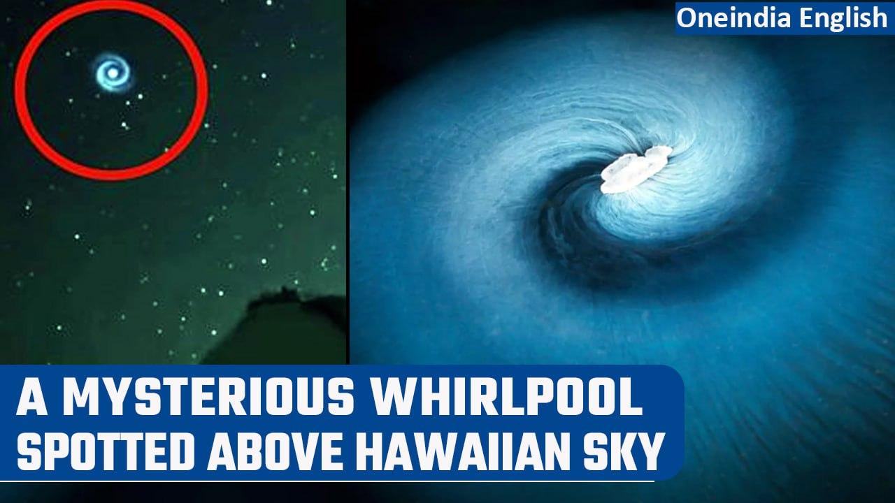 Mysterious flying spiral spotted above Hawaiian night sky | Caused by SpaceX launch | Oneindia News