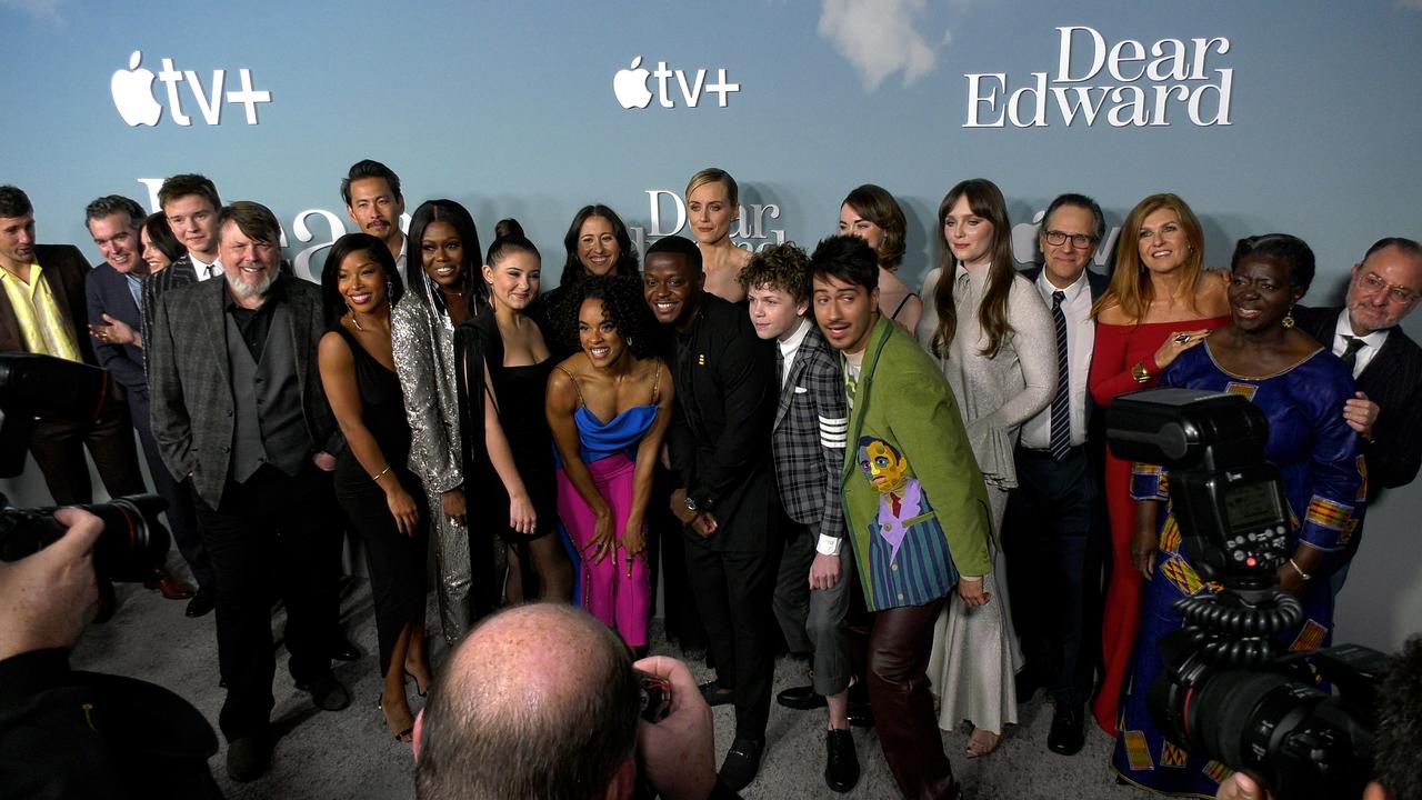 Cast of Apple TV+'s 'Dear Edward' pose together at their world premiere in Los Angeles