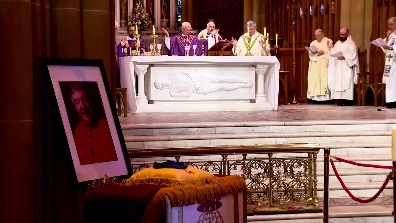 Cardinal George Pell's body lies in state in Australia