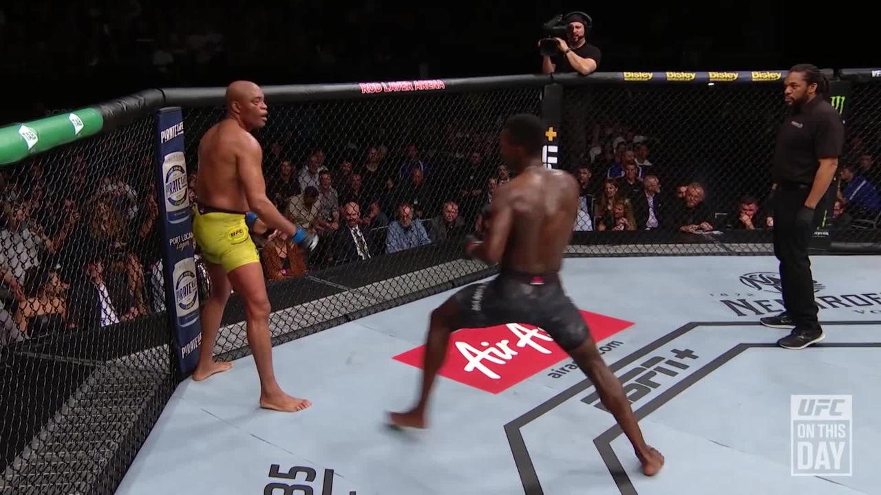 Israel Adesanya and Anderson Silva Cross Paths  UFC 234, 2019  On This Day #ufc #ufcknockouts