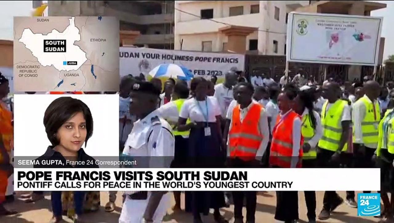 Pope Francis lands in South Sudan
