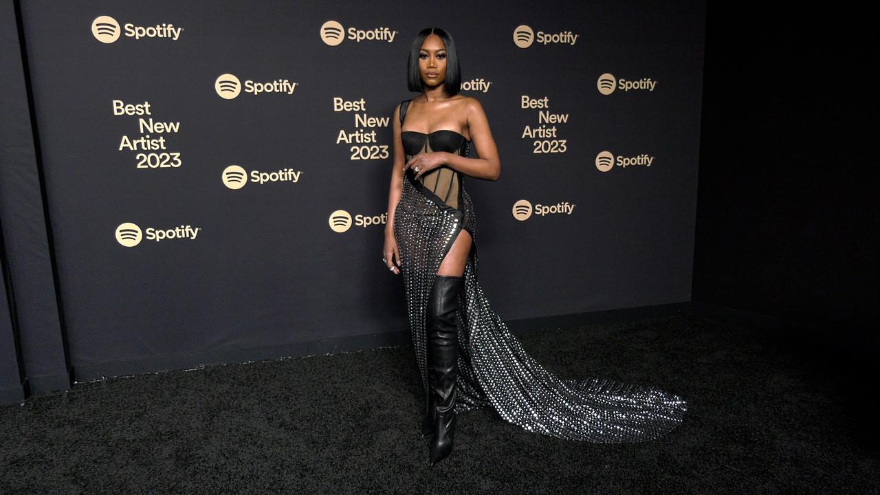 Muni Long 2023 Spotify's Best New Artist Party Black Carpet | Grammy Party