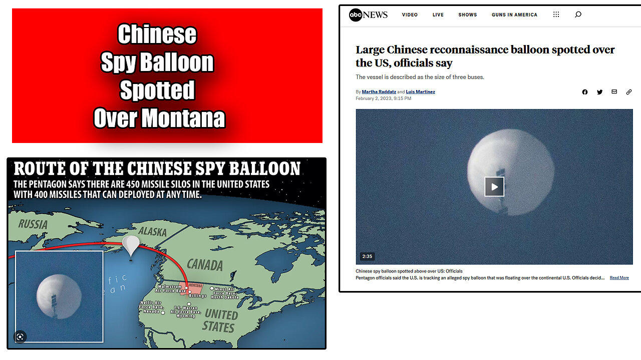 Chinese Spy Balloon Spotted Over Montana F-22 Fighter Jets Responded