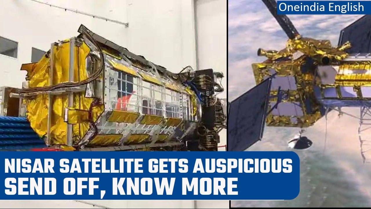 NASA-ISRO satellite gets 'auspicious' send-off before moving to India | Oneindia News