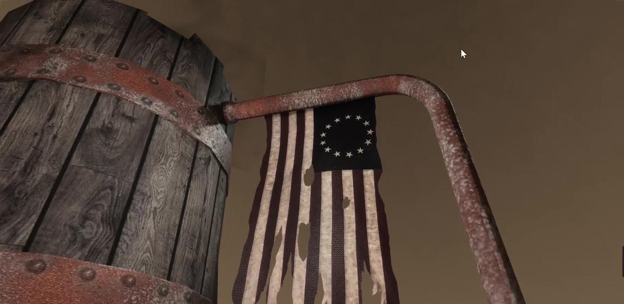 Animated Rusty Betsy Ross Flag