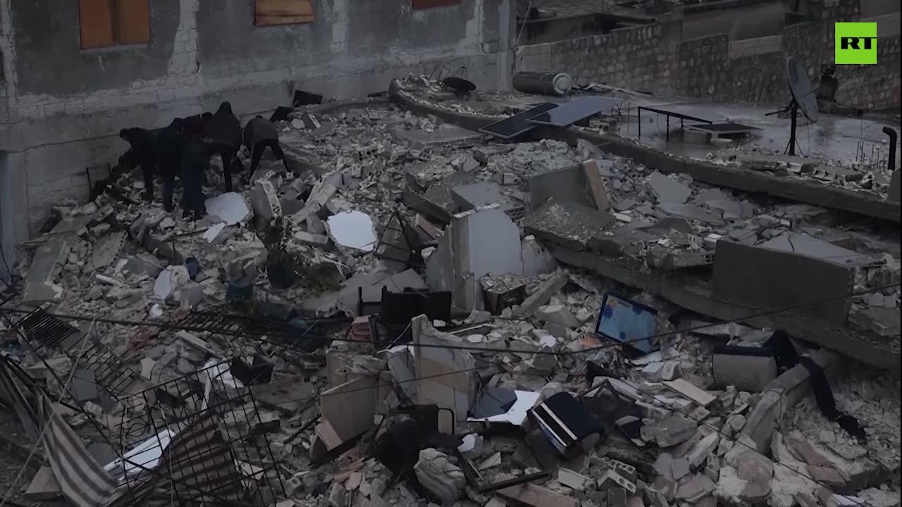 Rescue operation ongoing amid rubble following quake in Türkiye and Syria