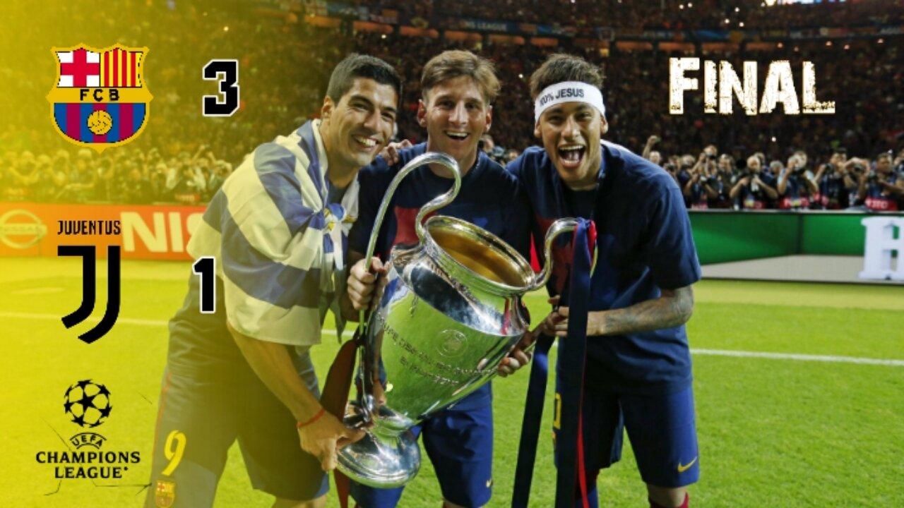 Fc barcelona vs Juventus 3-1 UCL Final 2015 Highlights