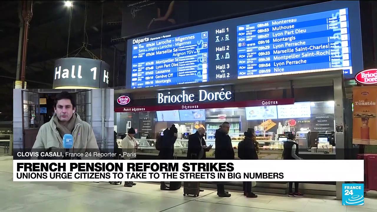 French pension reform strikes: Third wave of walkouts, severe disruptions expected